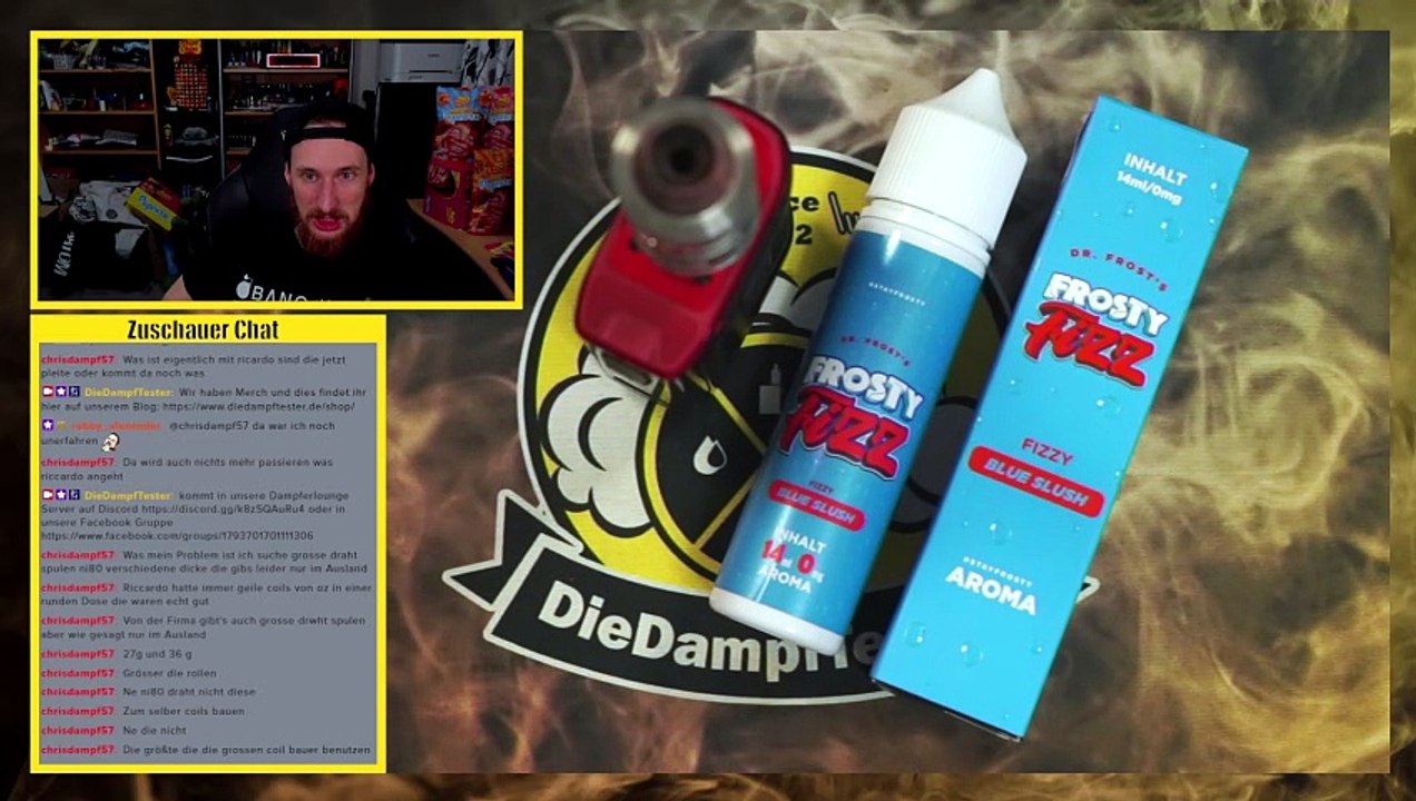 Dr Frost Fizzy Blue Slush Liquid Geschmackstest