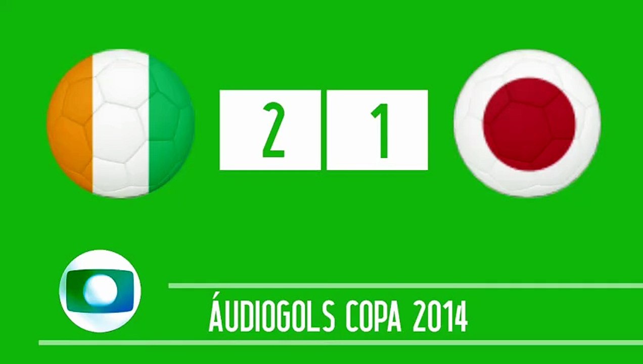 Áudiogols | Costa do Marfim 2x1 Japão (Globo 2014)