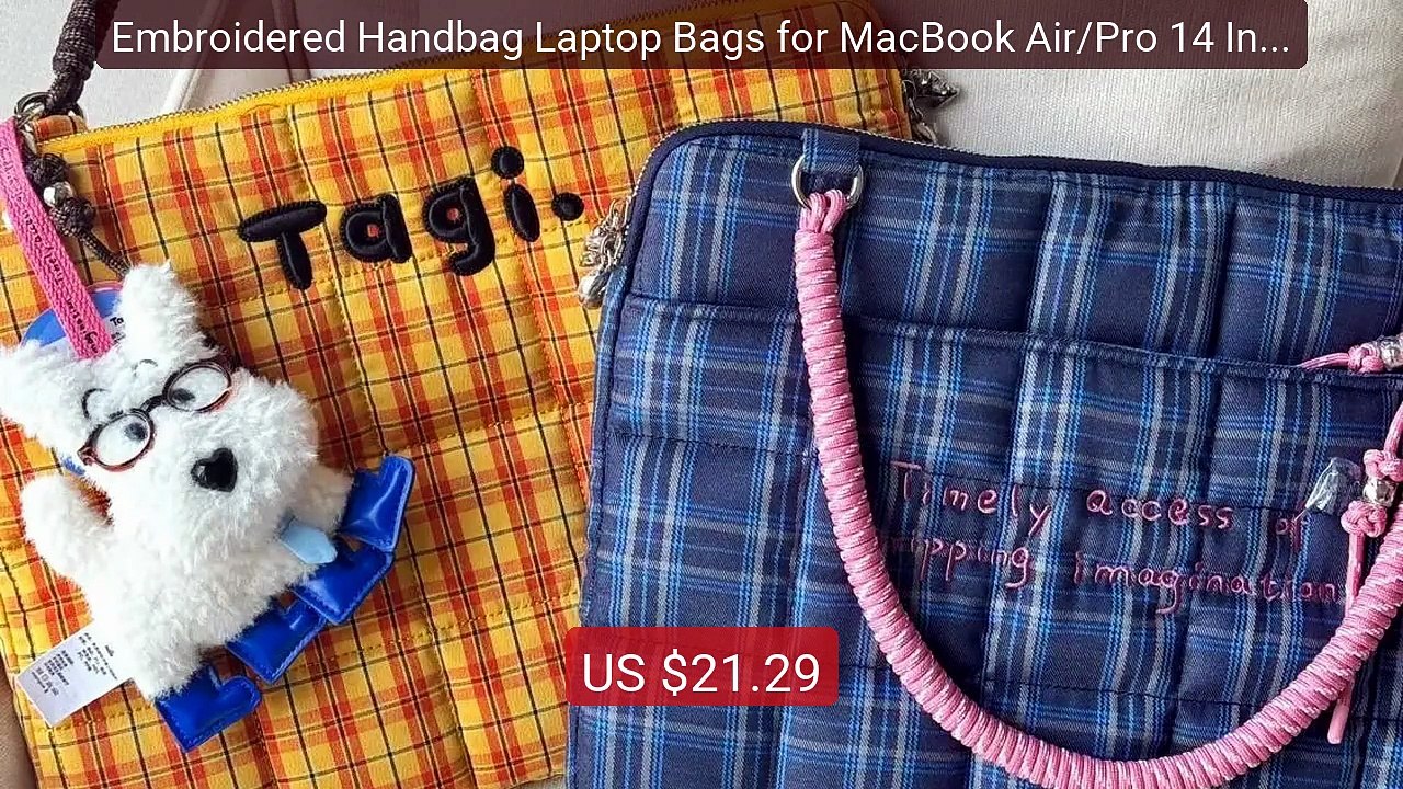 Embroidered Handbag Laptop Bags for MacBook Air/Pro 14 Inch La... -- Hot Deal 2026 | Limited Offer!