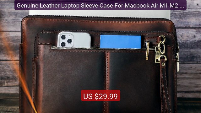 Genuine Leather Laptop Sleeve Case For Macbook Air M1 M2 M3 M4... Hot Deal 2026 | Limited Offer!