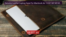 Genuine Leather Laptop Case For Macbook Air 13 M1 M2 M3 M4 ... -- Top Pick 2026 | Unbeatable Price!