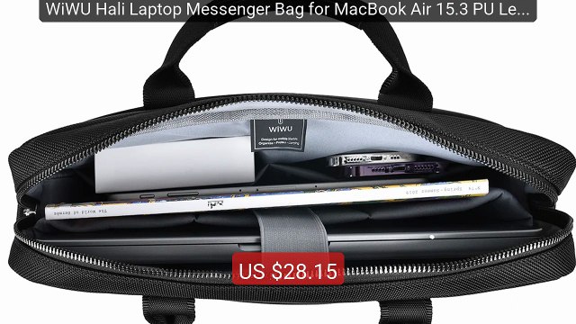 WiWU Hali Laptop Messenger Bag for MacBook Air 15.3 PU Leather... Hot Deal 2026 | Limited Offer!