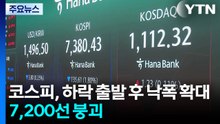코스피, 하락 출발 후 낙폭 확대...7,200선 붕괴 / YTN