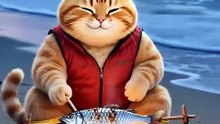 Cat Fishing Adventure by the Sea 😻🌊🐟
