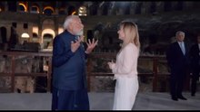 A Roma visita in notturna al Colosseo di Meloni e Modi