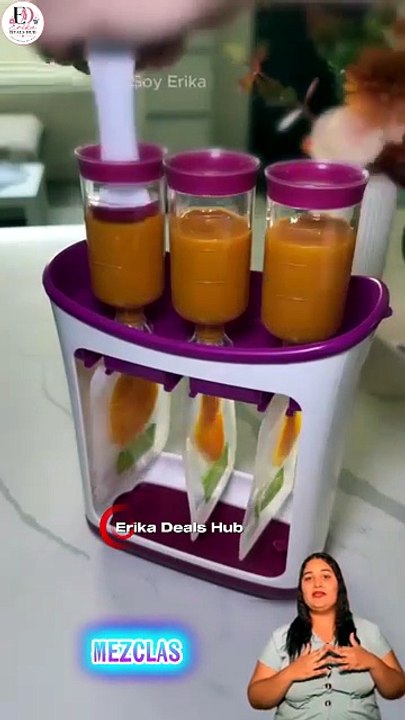Llenador de Bolsitas para Comida de Bebé | Haz Puré Casero Fácil y Sin Desorden