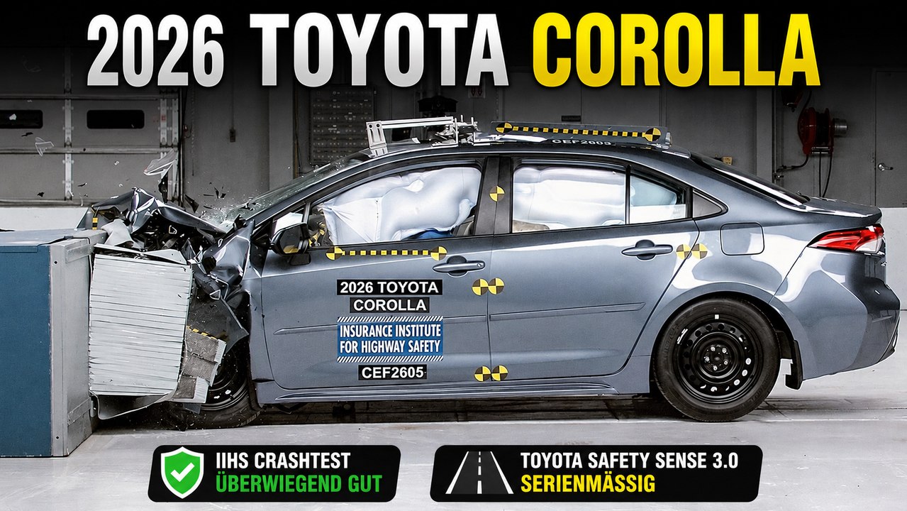2026 Toyota Corolla IIHS Crashtest: LED & Assistenzsysteme