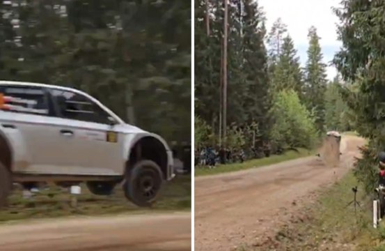 Rally, incidente spaventoso: l'auto vola, poi la carambola e lo schianto