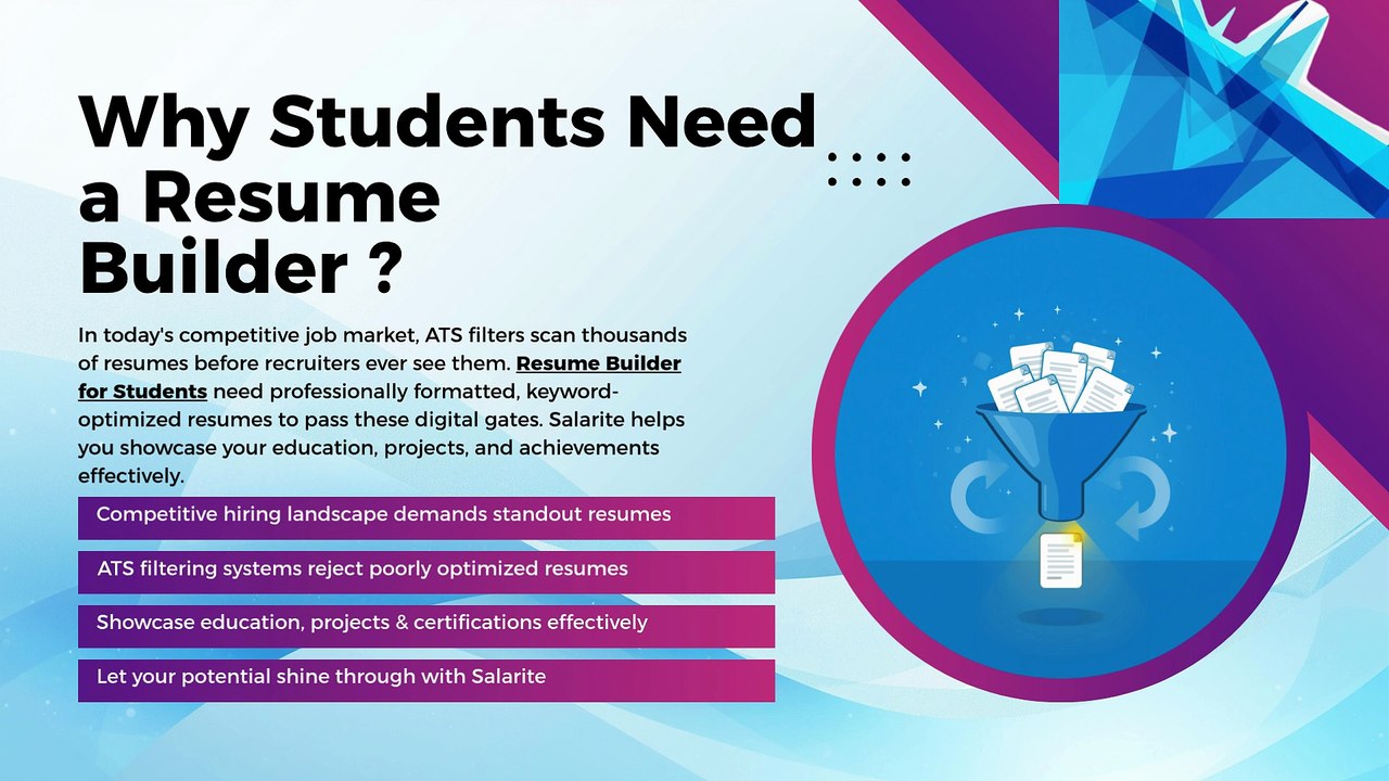 Resume Builder for Students Create a Strong First Resume That Gets Interviews.