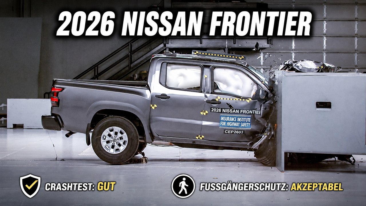 2026 Nissan Frontier IIHS Crashtest: So sicher ist der Pickup