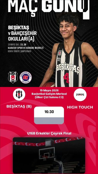 🏀 Beşiktaş U16A ve U16B takımlarımız için maç günü.