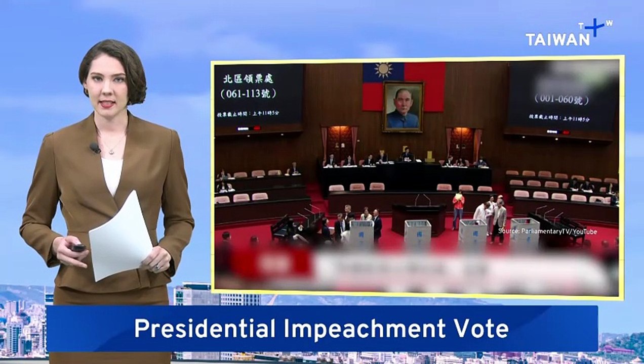 Motion To Impeach Taiwan President Fails in Legislature - video Dailymotion