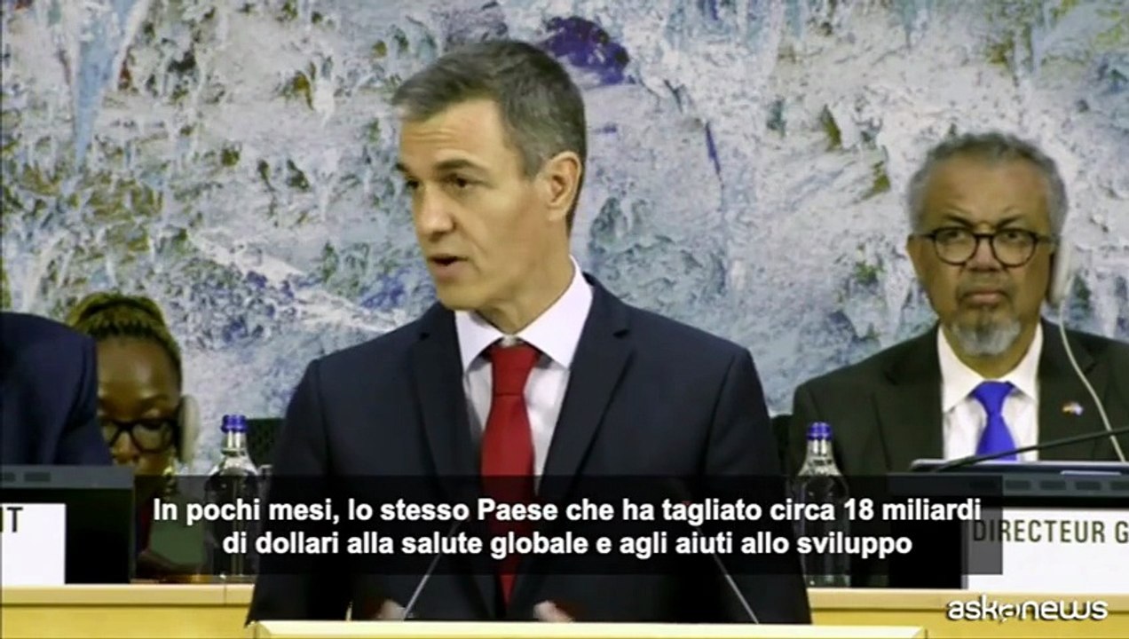 Oms, premier spagnolo Sanchez: "Nessun Paese si salva da solo"