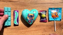STITCH Surprise Eggs Opening _ Chocolate Chewing Gum Lollipop Unpacking #candyopening #satisfying