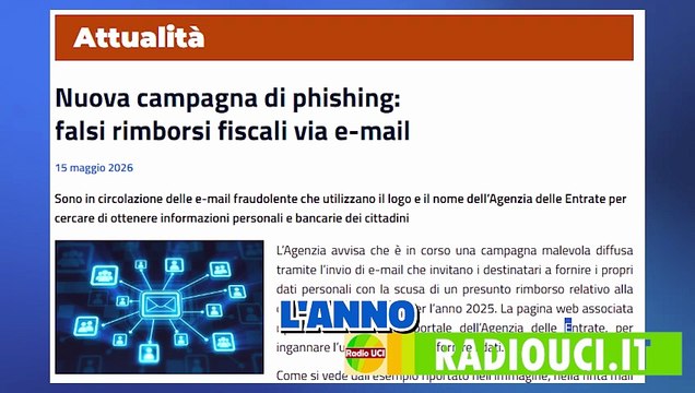 AGENZIA DELLE ENTRATE: ALLERTA TRUFFA! Attenzione alla e-mail sui falsi rimborsi