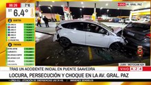 Caos en General Paz: chocó, escapó y terminó protagonizando una persecución de película