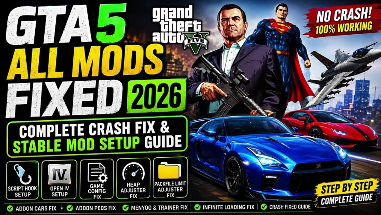 🎮 How To Fix ALL GTA 5 Mods in 2026 ✅ Crash Fi...