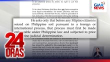 Kampo ni Sen. Dela Rosa, inalmahan ang hiling ng Office of the Solicitor General na ibasura ang petisyong harangin ang ICC arrest warrant | 24 Oras