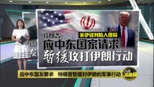 特朗普叫停今天袭击行动    "盟友说就快和伊朗达成协议"