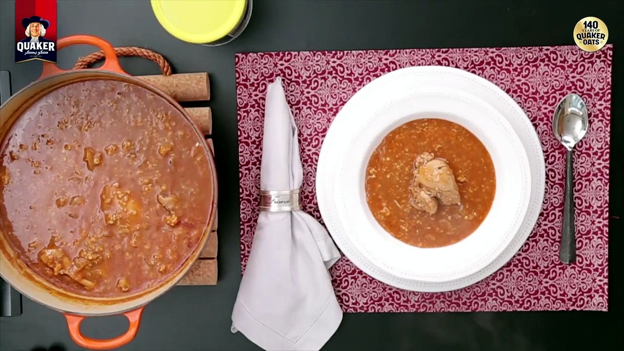 طريقة عمل شوربة كويكر بالدجاج