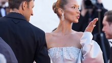 Bella Hadid Stuns in Custom Prada at Cannes Film Festival