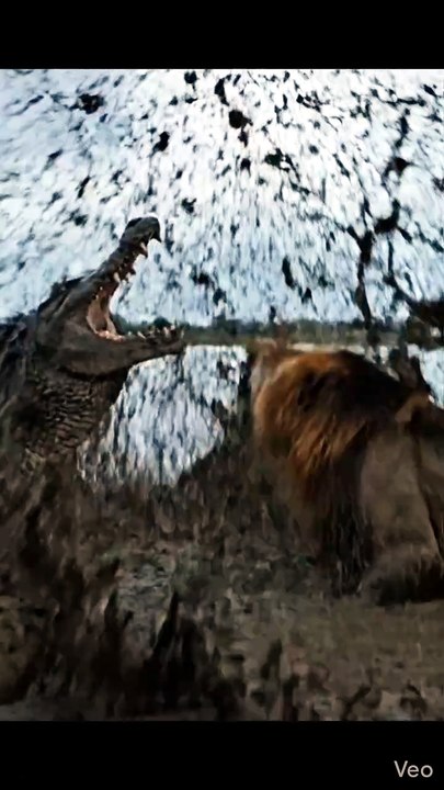 Crocodile vs Lion