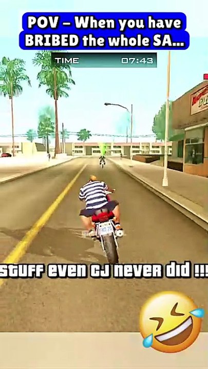 GTA San Andreas Funny Moment – COP.EXE has stopped working...😢💀🔥 | PC vs Console Meme (Part 409)