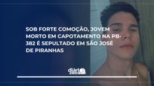 Sob forte comoção, jovem morto em capotamento na PB-382 é sepultado em São José de Piranhas