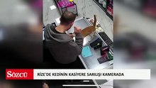 Rize'de bir kedinin kasiyere sarılış anları kamerada!