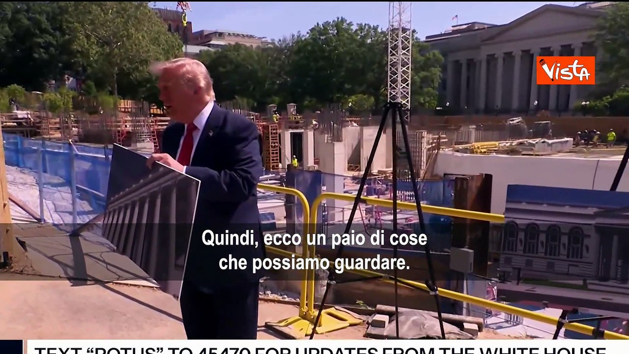 Trump davanti a cantiere nuova sala da ballo Casa Bianca: Fatta con denaro mio e dei donatori