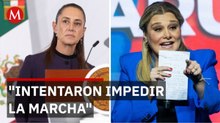 Sheinbaum truena contra Maru Campos por frenar marcha de Morena