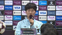 북한 내고향축구단 공식 기자회견 "응원단은 상관할 문제 아냐...경기에만 집중" / YTN