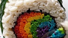 Satisfying Rainbow Sushi Roll Soap Cutting • Ultimate Crunch ASMR Slices & Shaves