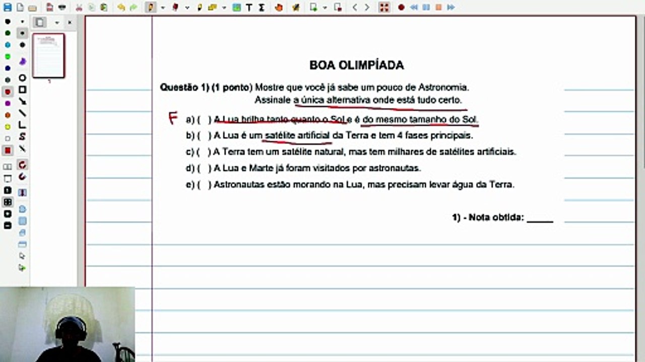 RESOLUÇÃO OBA 2023 - QUESTÃO 1 -  PROVA NÍVEL 2