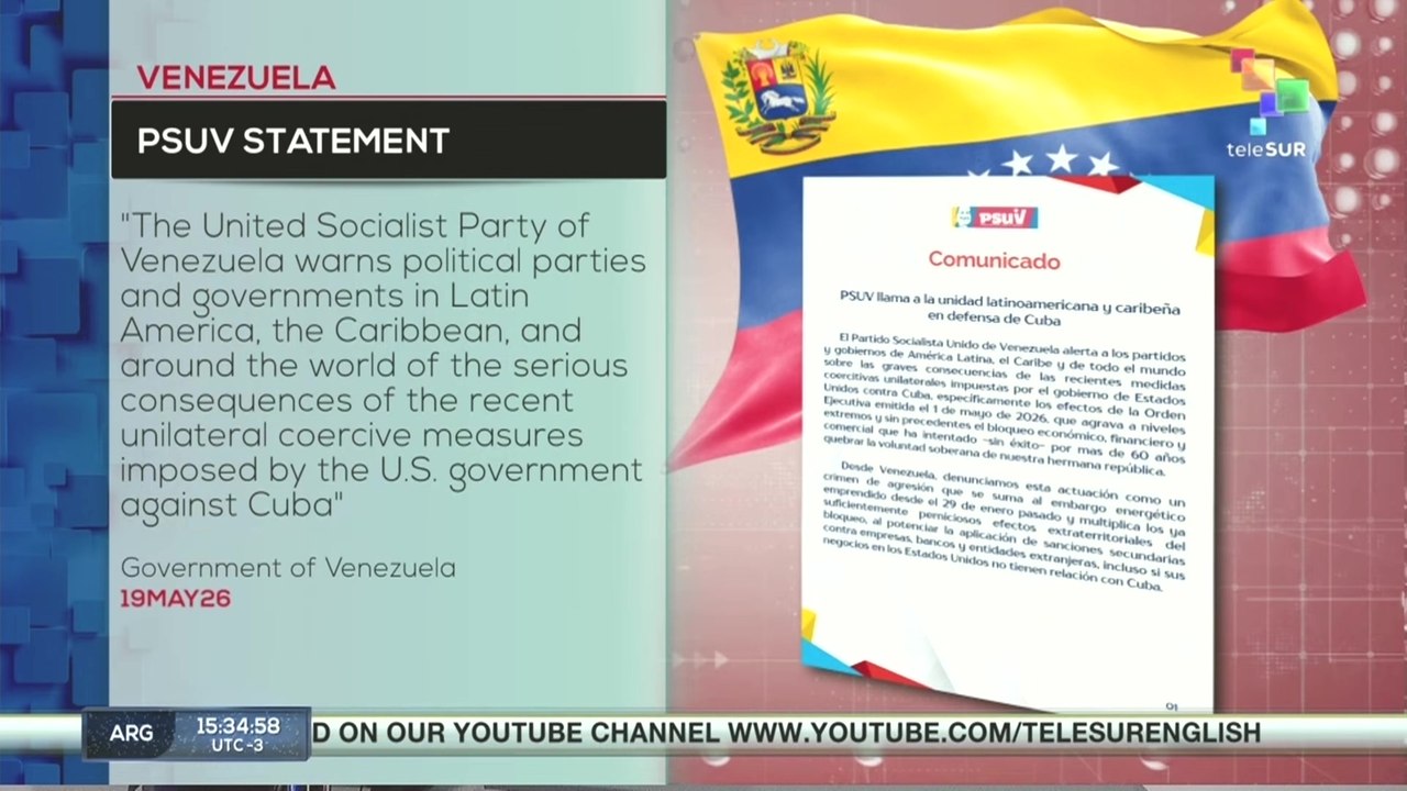 Venezuela | PSUV statement regarding Cuba