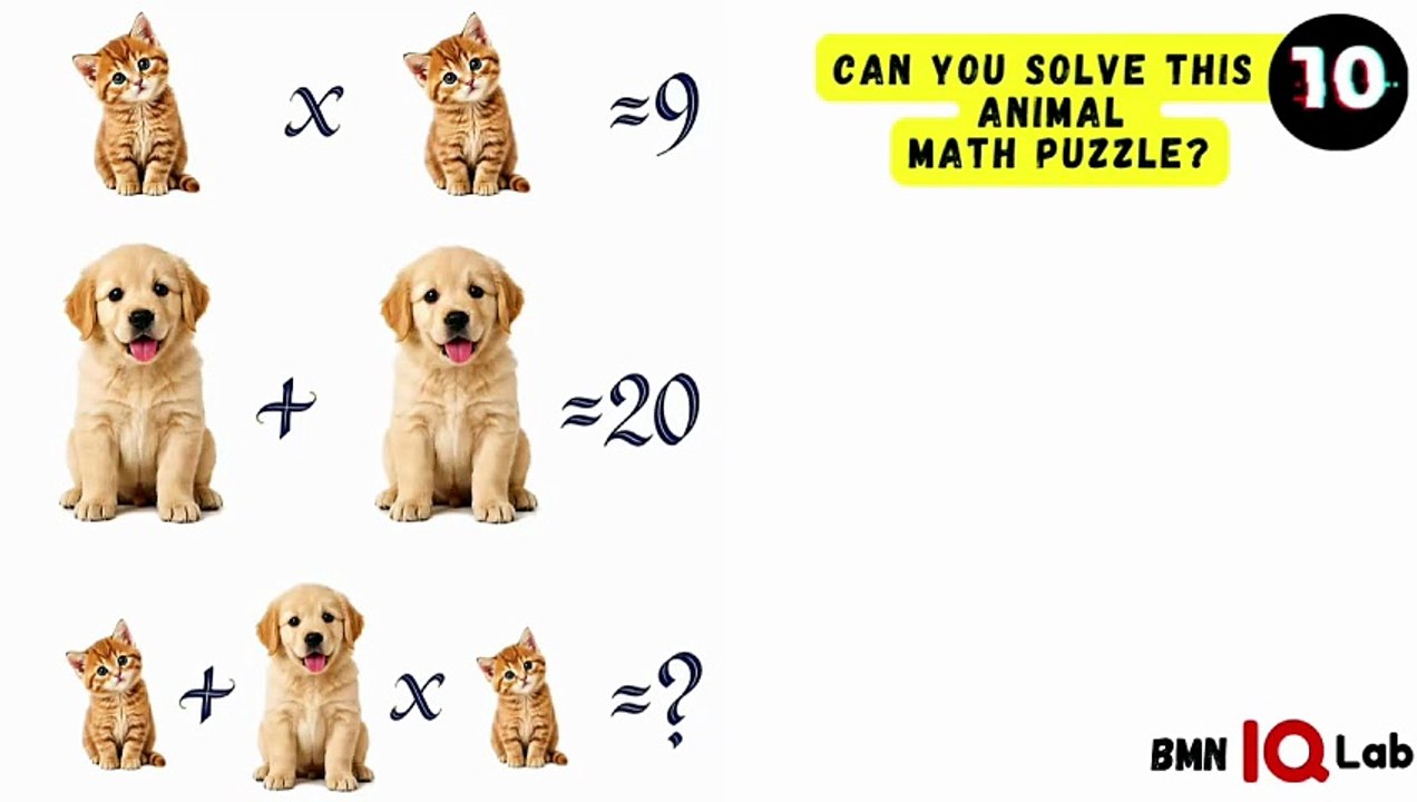 #TrickyPuzzle 🎭🧩 Can You Solve This Animal Math Puzzle? 🐾