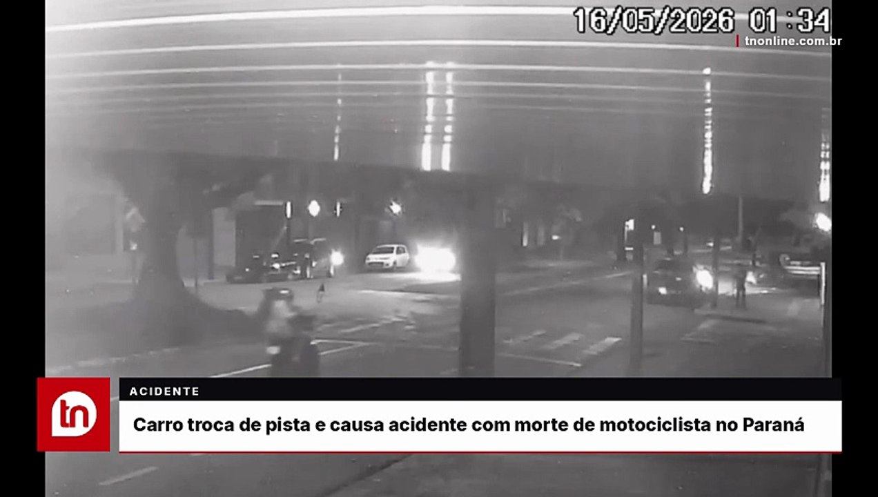 Carro troca de pista e causa acidente com morte de motociclista no Paraná