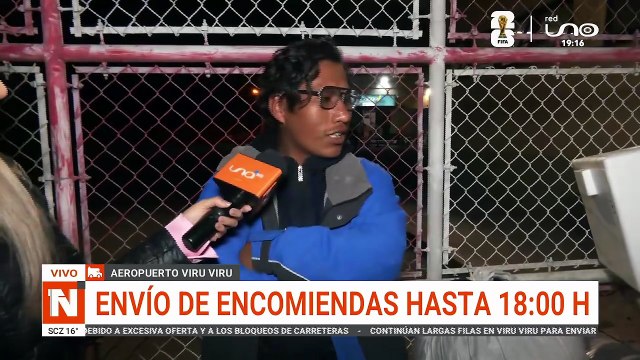 LARGAS FILAS PARA ENVIAR ENCOMIENDAS A LPZ