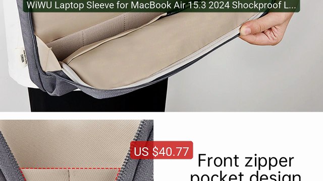 WiWU Laptop Sleeve for MacBook Air 15.3 2024 Shockproof Laptop... Best Buy 2026 | Great Quality!