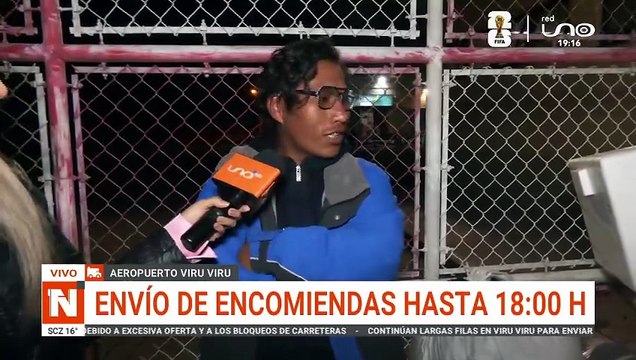 LARGAS FILAS PARA ENVIAR ENCOMIENDAS A LPZ