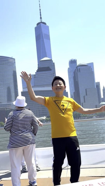 The happiest moment for Nelson Wang was seeing the Statue of Liberty up close on a cruise ship on the Hudson River. May 18, 2026