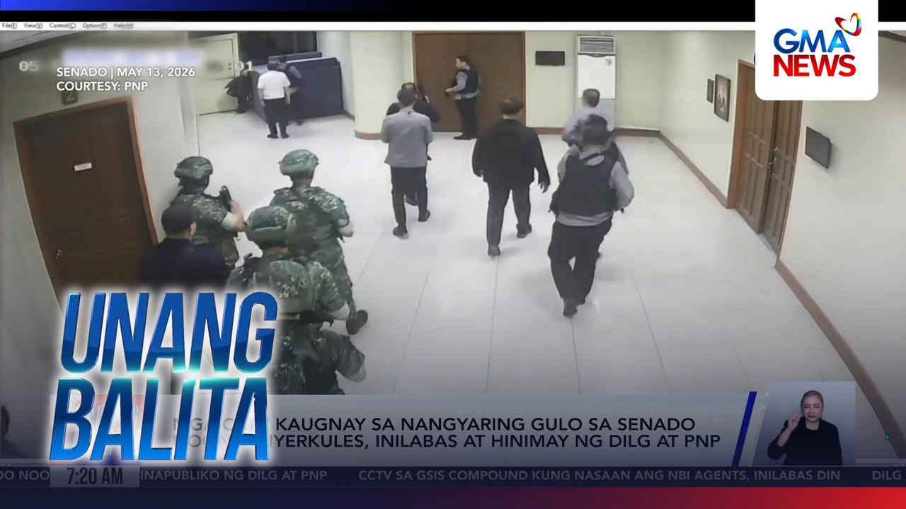 Mga CCTV kaugnay sa nangyaring gulo sa Senado noong Miyerkules, inilabas at hinimay ng DILG at PNP | Unang Balita