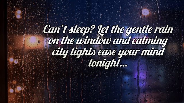Rain on Window at Night 🌃 | Cozy City Lights & Soft Rain Sounds for Deep Sleep & Relaxation #rain #deepsleep #viral #relax #trending