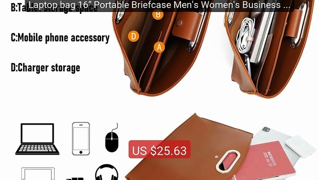 Laptop bag 16“ Portable Briefcase Men's Women's Business Comp... Amazing Value 2026 | Must Have!