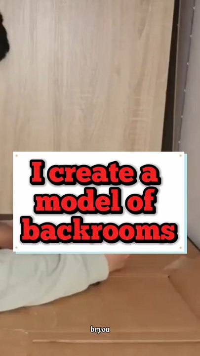 I create a model of backrooms with cardboard.