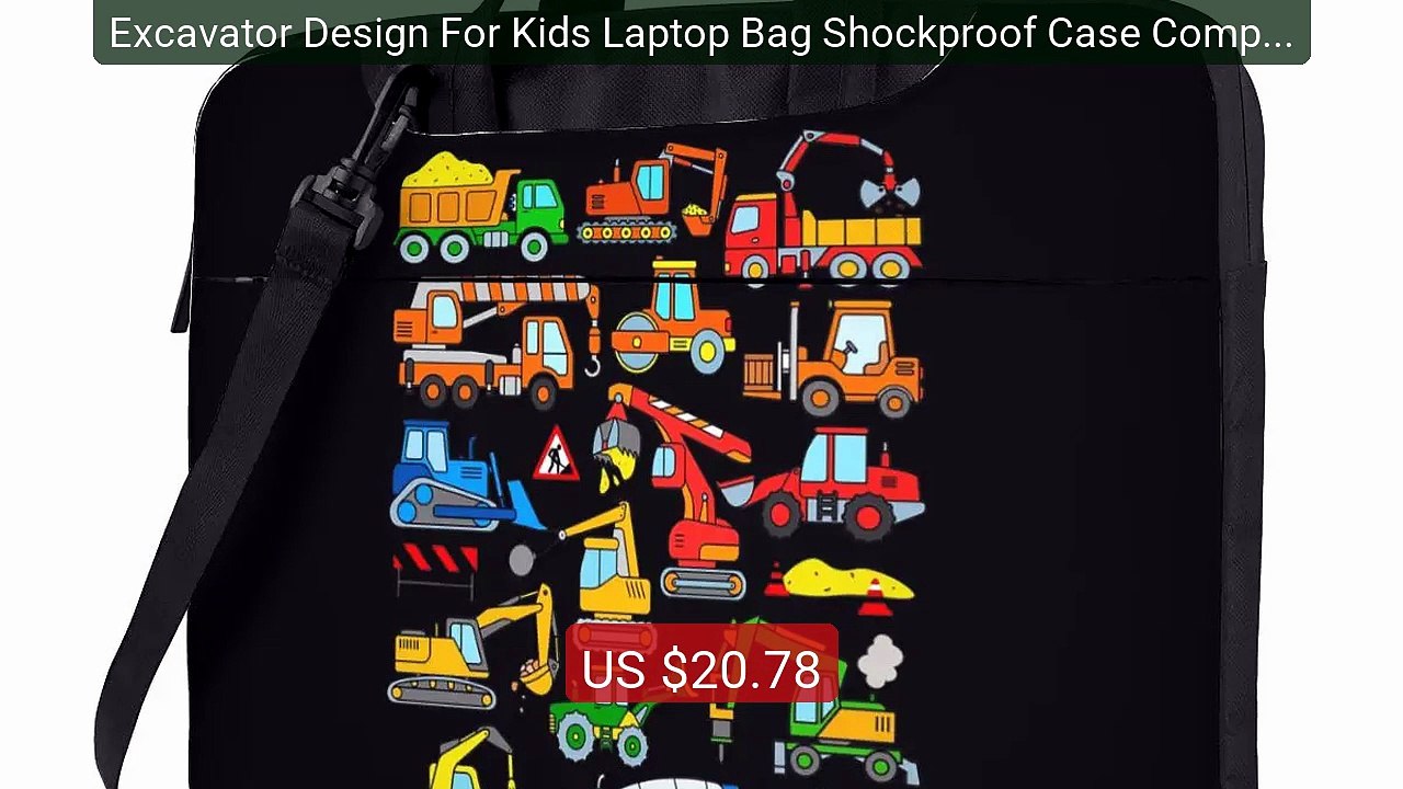 Excavator Design For Kids Laptop Bag Shockproof Case Computer Bag ... -- Best Deal 2026 | Shop Now!