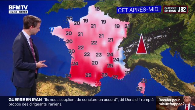 Le retour du beau temps en France, malgré quelques nuages persistants dans le Nord et des températures comprises entre 17°C et 28°C... La météo de ce mercredi 20 mai