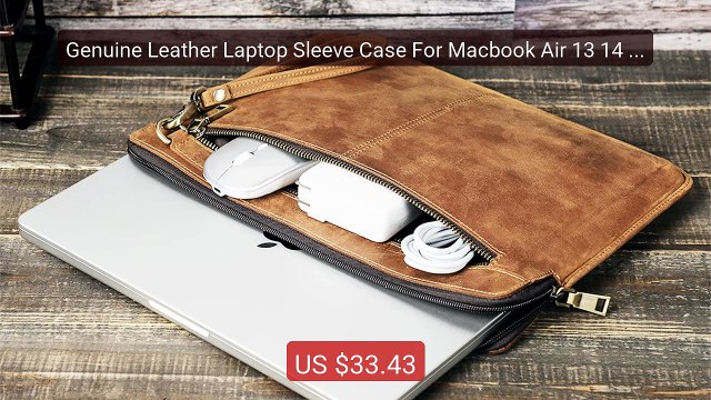 Genuine Leather Laptop Sleeve Case For Macbook Air 13 14 Pro 1... Hot Deal 2026 | Limited Offer!