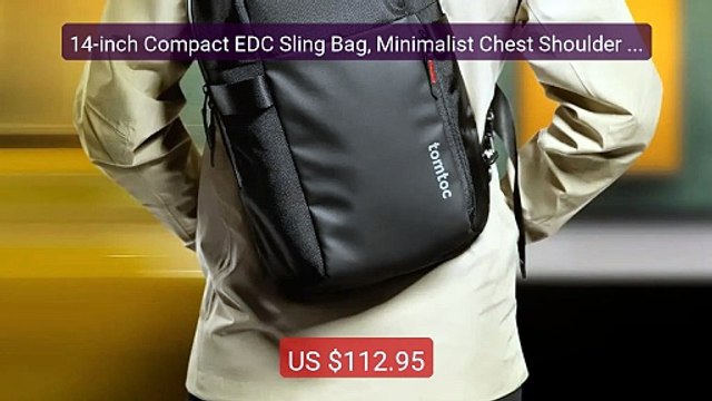 14-inch Compact EDC Sling Bag, Minimalist Chest Shoulder Backpack C... Top Rated 2026 | Buy Now!