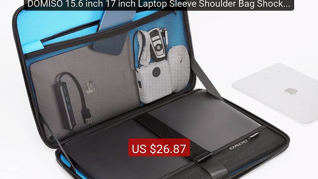DOMISO 15.6 inch 17 inch Laptop Sleeve Shoulder Bag Shockproo... Amazing Value 2026 | Must Have!